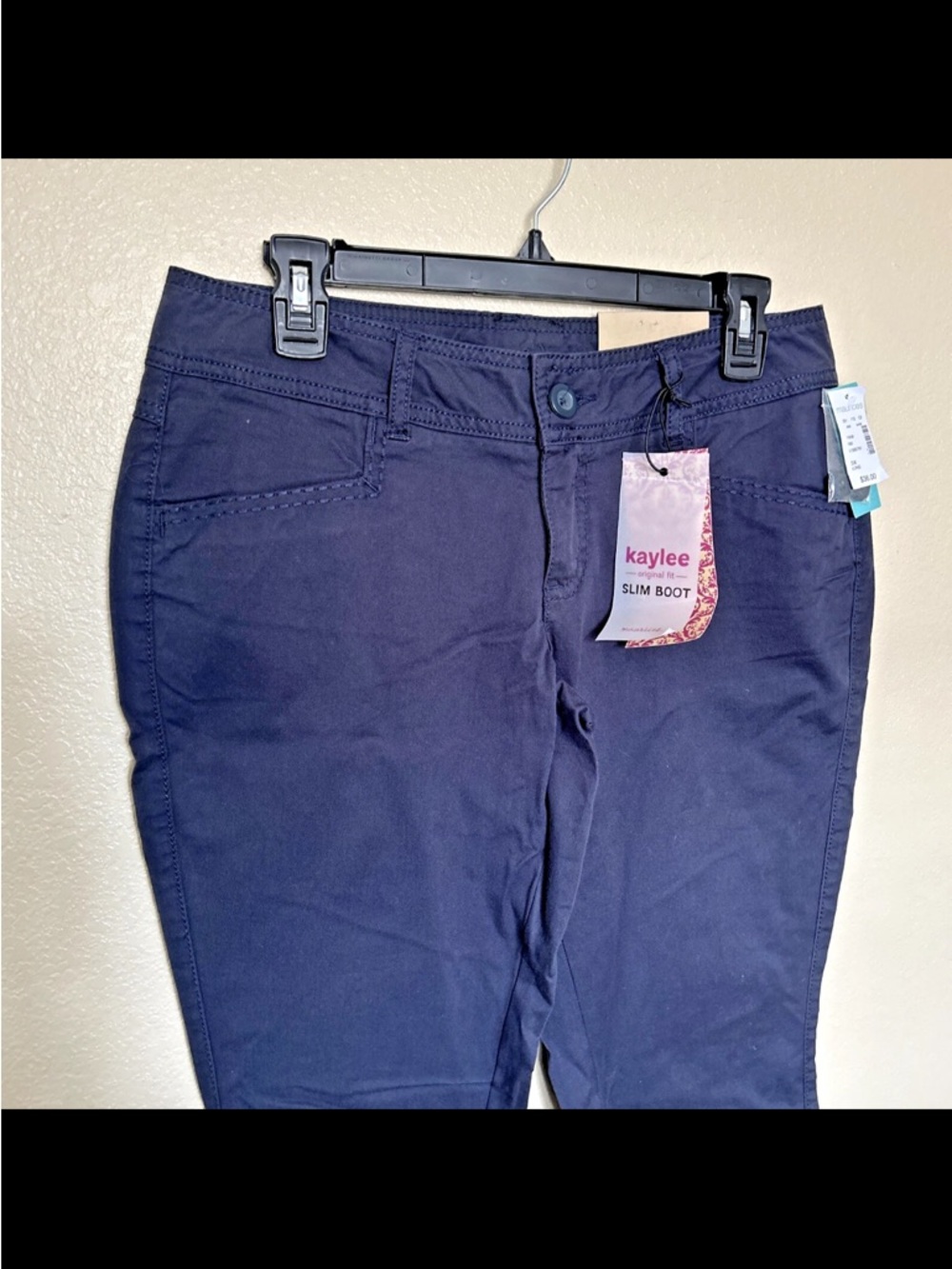 Maurices Navy Slim Boot Bootcut Pants